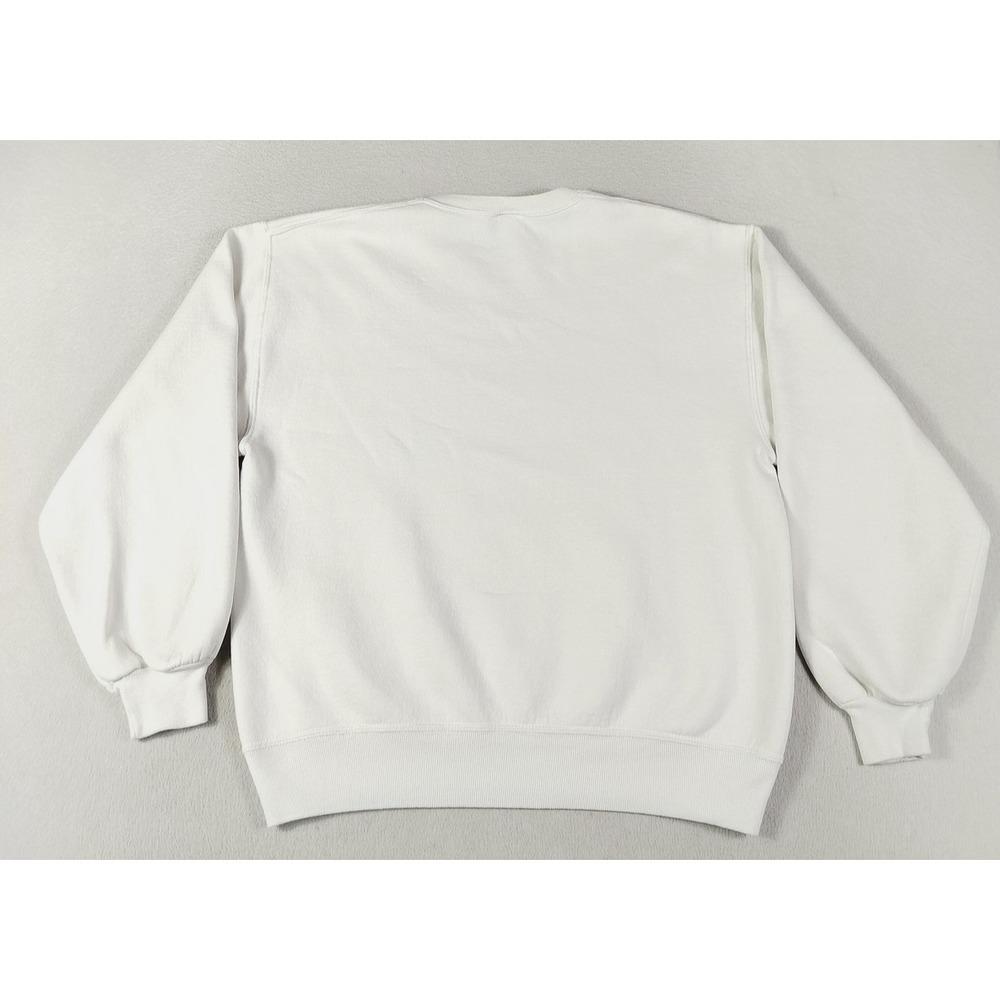 Vintage Russell‎ Athletic Blank Sweatshirt Mens Large White Crewneck Streetwear - Picture 2 of 9